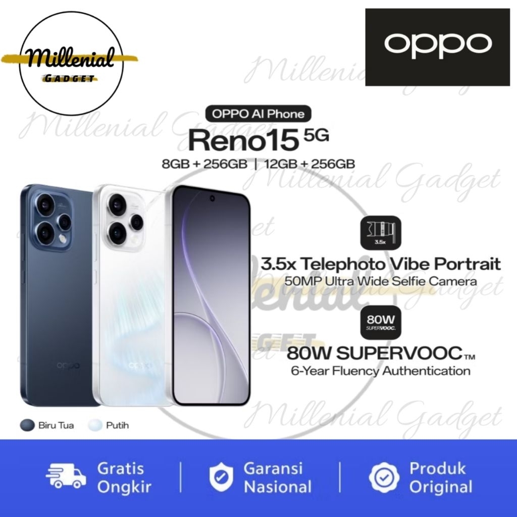 OPPO RENO 15 5G ORIGINAL BERGARANSI RESMI OPPO SERVICE CENTER