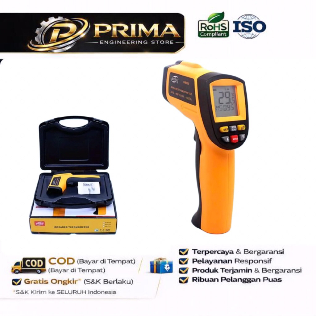 Infrared Thermometer 900 Celsius Benetech GM900 Termometer Gun 900 GM
