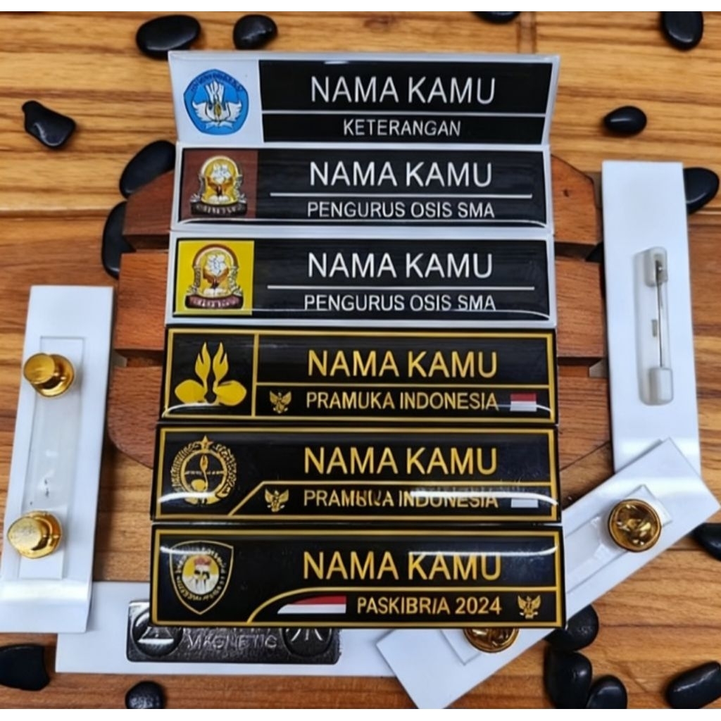 Name Tag / Papan Nama Dada Siswa/Mahasiswa | Organisasi Sekolah Akrilik Resin Murah