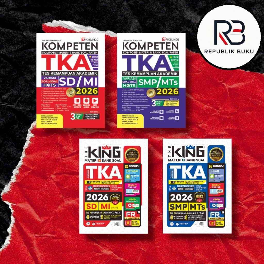 BUKU KOMPETEN TKA SD 2026 | BUKU KOMPETEN TKA SMP 2026 | BUKU THE KING TKA SD 2026 | BUKU KOMPETEN T