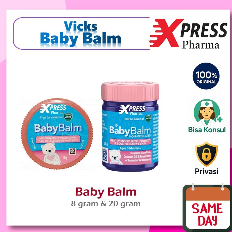 XPRESS  Vicks Baby Balm 8 gram / Vicks Baby Balm 20 gram / Vicks Bayi Vicks Anak / Balsem Batuk Pile