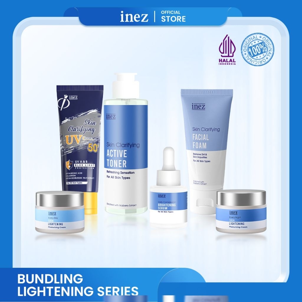 inez bundling paket whitening series cream pencerah aman BPOM