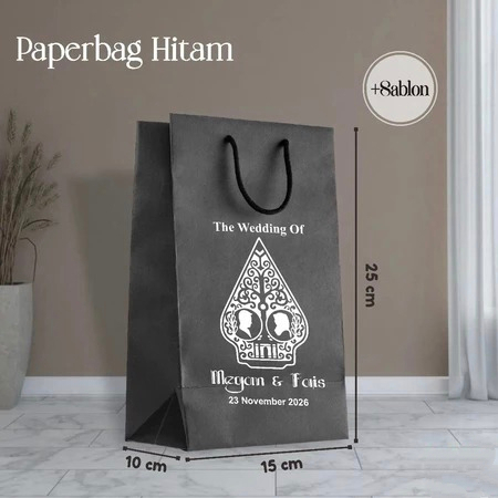 Paper Bag Custom Sablon Kraft Premium Murah Cocok Untuk Tas Hajatan, Souvenir Pernikahan, Khitan