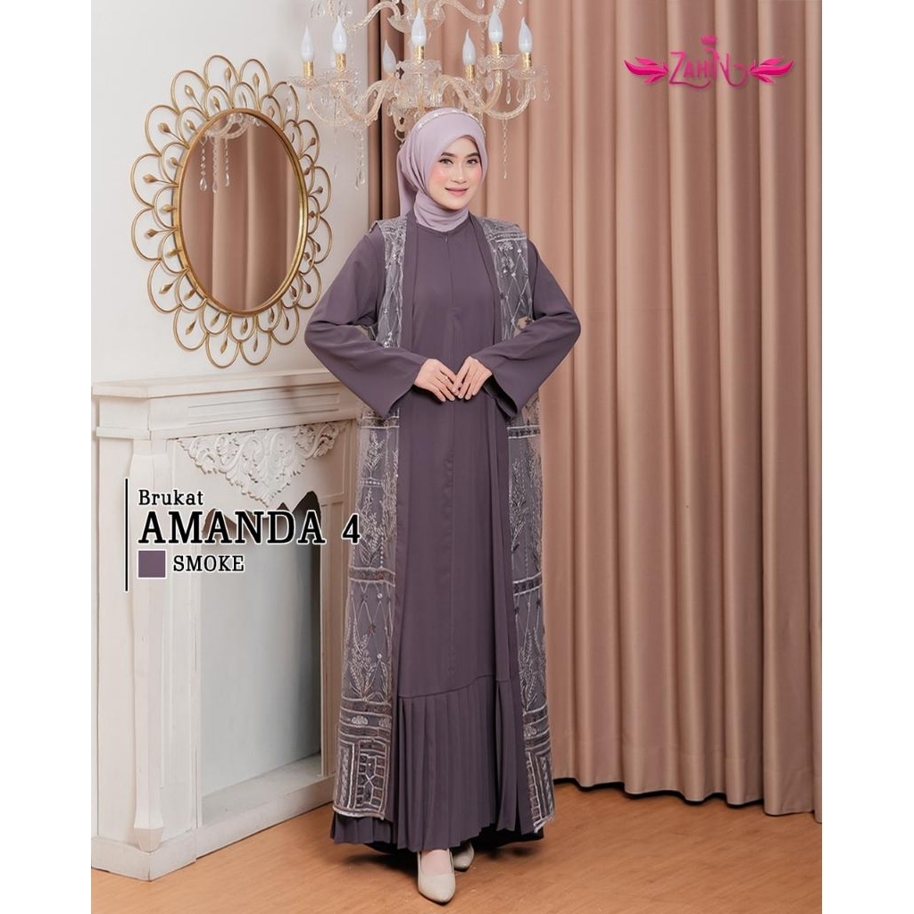 Dress Gamis Outher Amanda 4 premium brukat