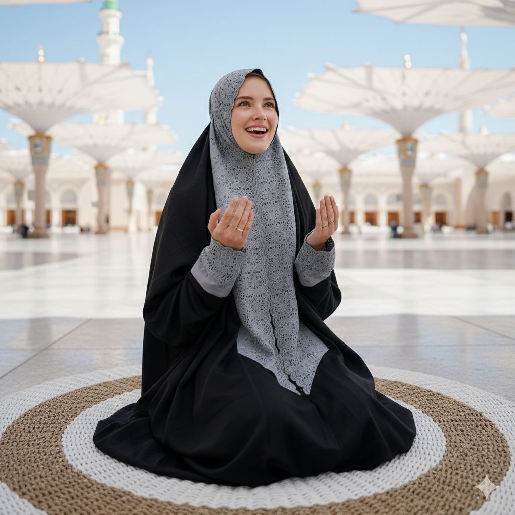 Mukena Terusan Dewasa Katun polino Khadijah