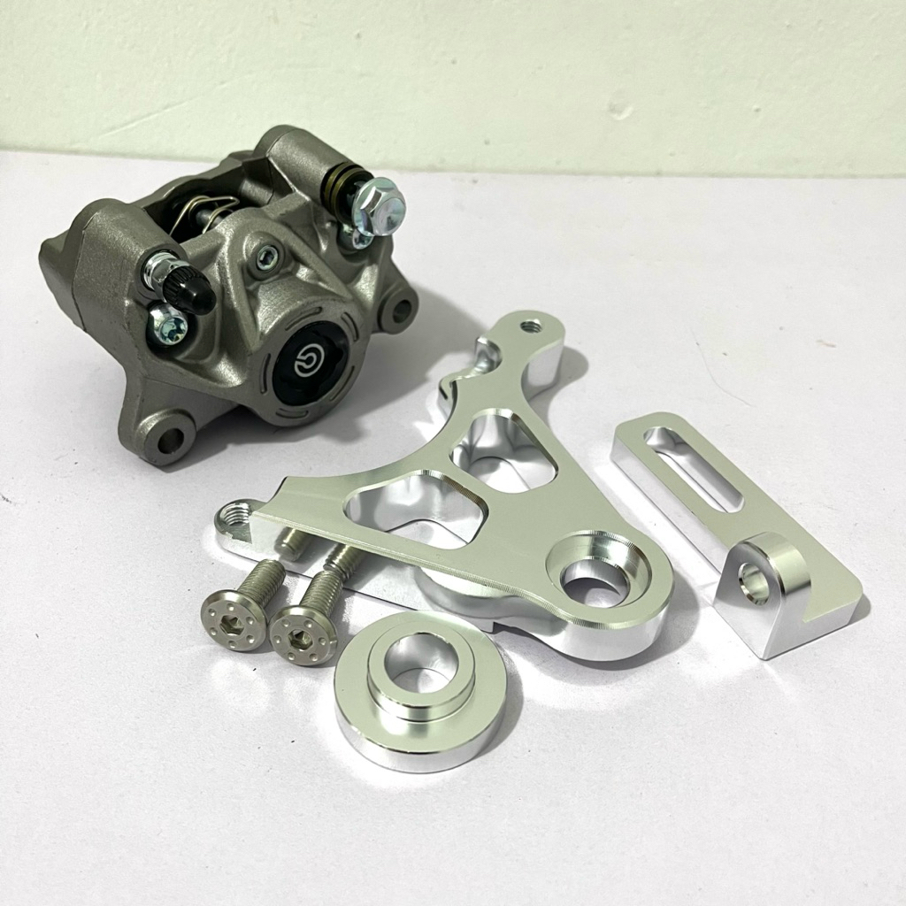 PAKET KALIPER BELAKANG MX KING - KALIPER 2 PISTON BIGLOGO + BREKET MX KING BELAKANG DISC CAKRAM STAN