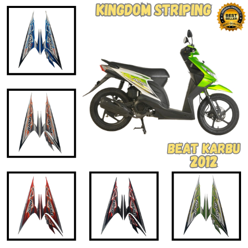 Striping Beat Karbu Tahun 2012 | Cutting Sticker Motor | Warna Tajam Tidak Mudah Pudar