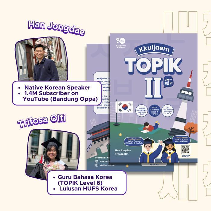 BUKU BELAJAR BAHASA KOREA | BUKU KKULJAEM TOPIK II | BUKU PERSIAPAN UJIAN TOPIK