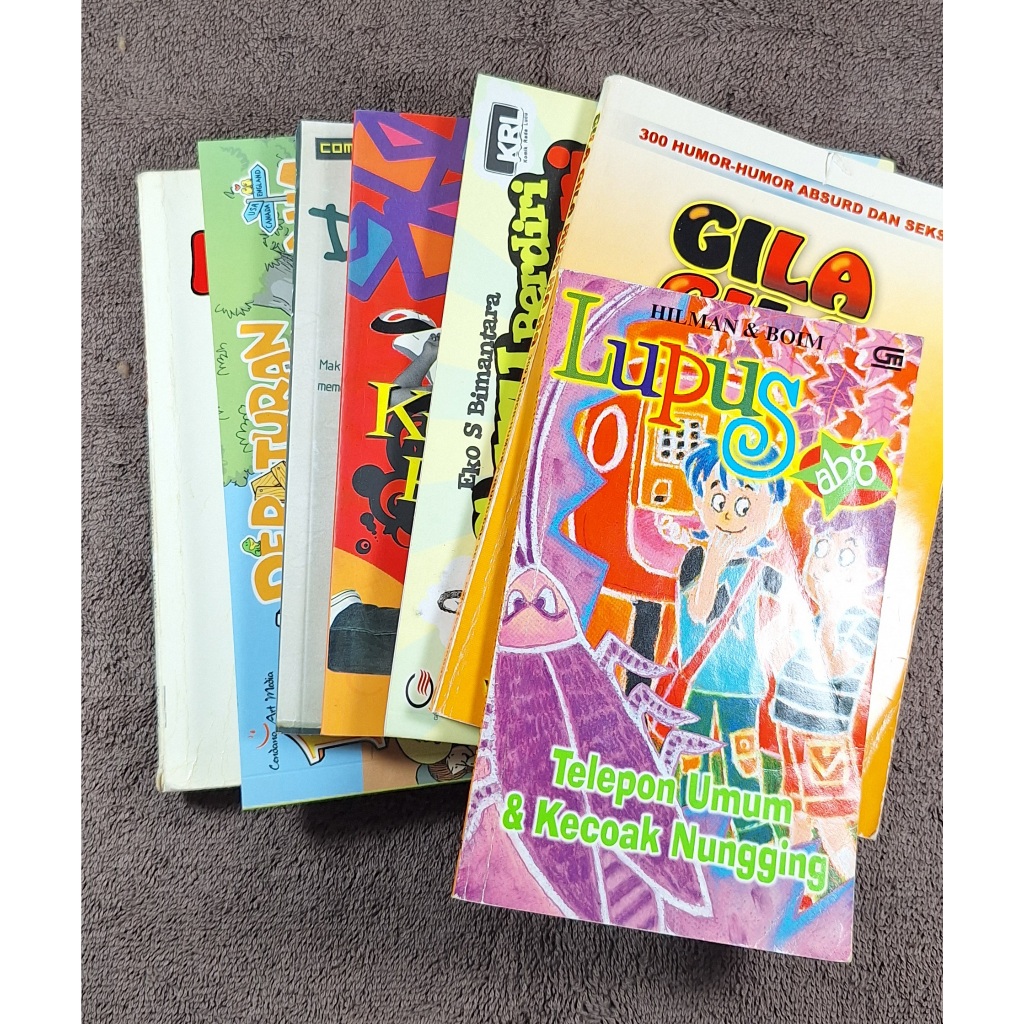 Buku Humor Komedi Lupus ABG - Gila Gila Hua Ha Ha - Guru Berdiri Murid Berlari - Kumpulan Email Bodo