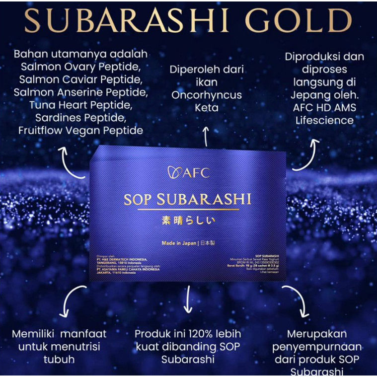 SOP SUBARASHI GOLD Japan AFC Original | Ecer 5 Saset