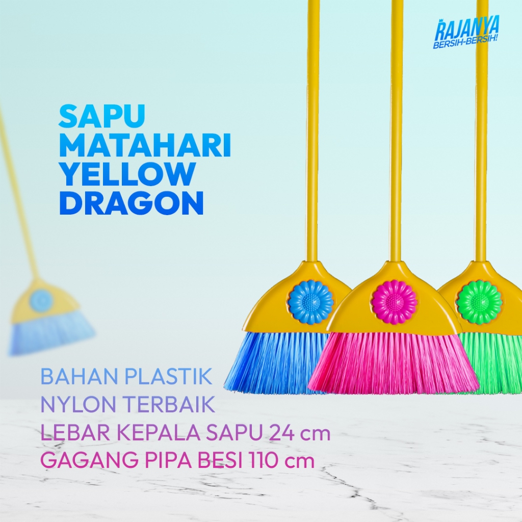 DRAGON Sapu Lantai Matahari Yellow Nylon