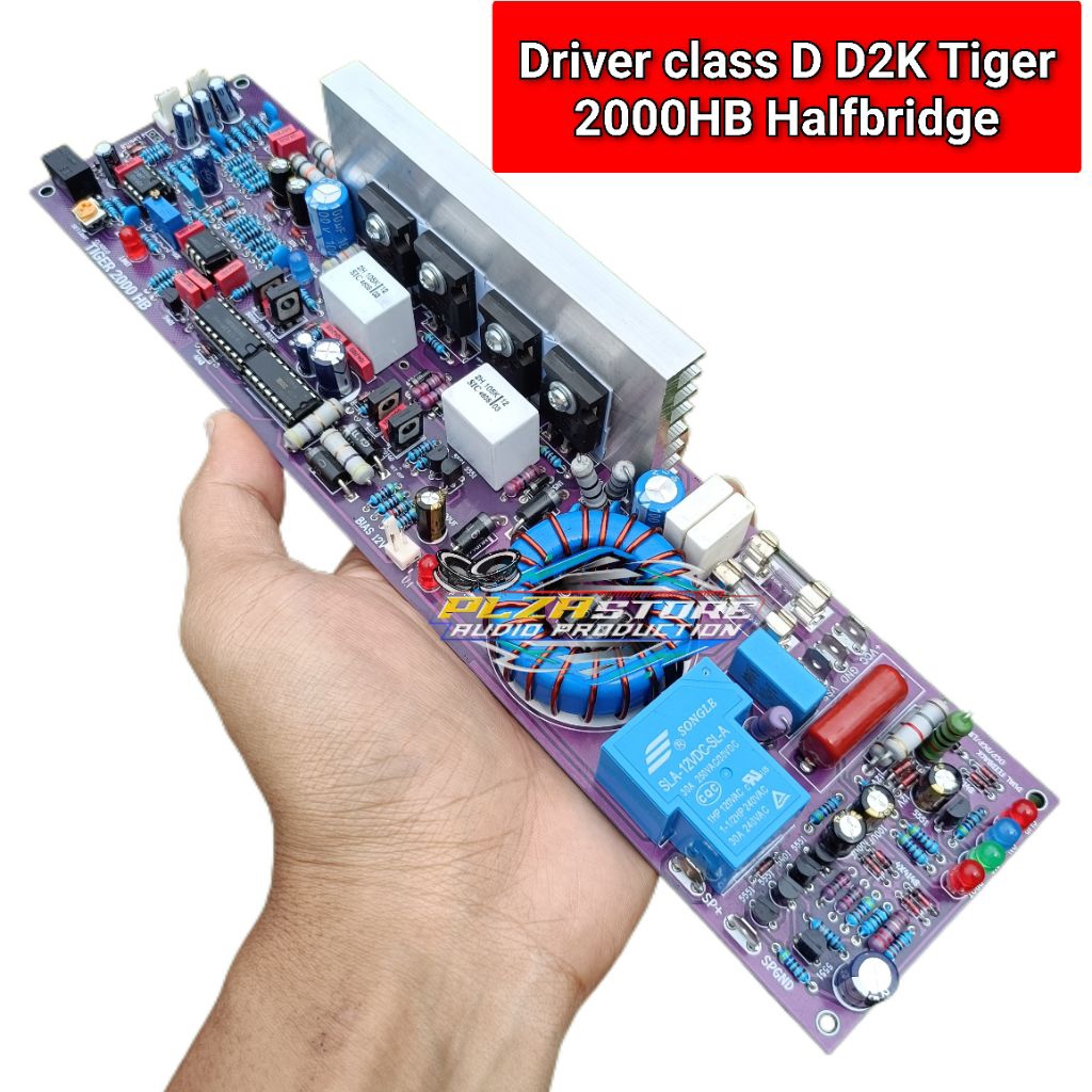 Driver power Class D D2K Tiger 2000 HB Halfbrifge 90vdc/65vac full fitur suara super clarity kompone