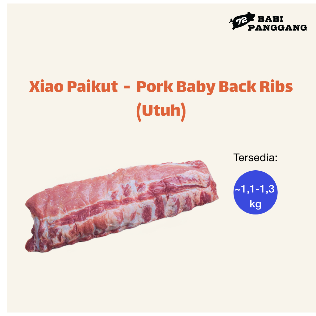 Xiao Paikut UTUH / Pork Ribs BBQ UTUH / Iga Babi Utuh (~1,1-1,3 KG)