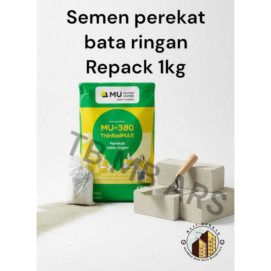 Semen mortar perekat bata ringan eceran repack 1kg