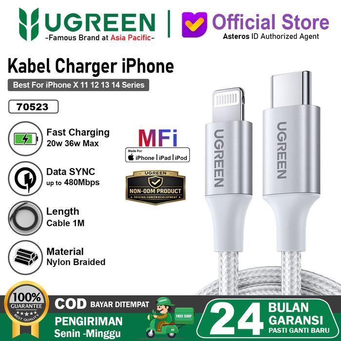 Ugreen 70523 Kabel USB Type C to Lightning / Kabel Iphone Ugreen Kabel iPhone Type-C Lightning  Ugre
