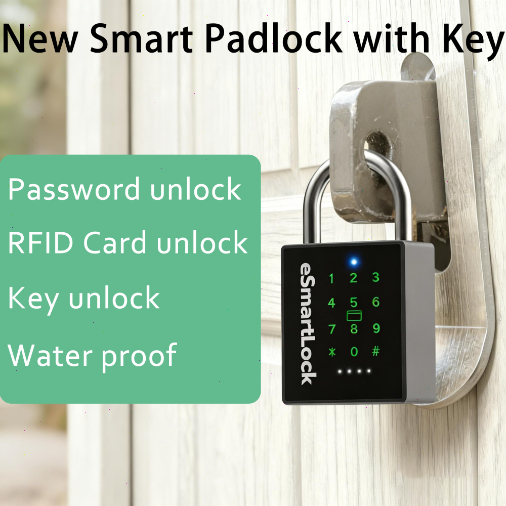 Gembok Pintar Tugas Berat dengan Kunci, Gembok dengan Papan Tombol Kode, Kunci Kombinasi Digital Ele