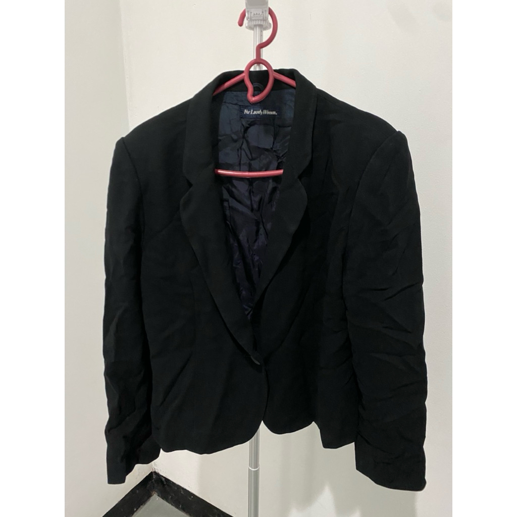 [PRELOVED] Blazer wanita polos warna hitam