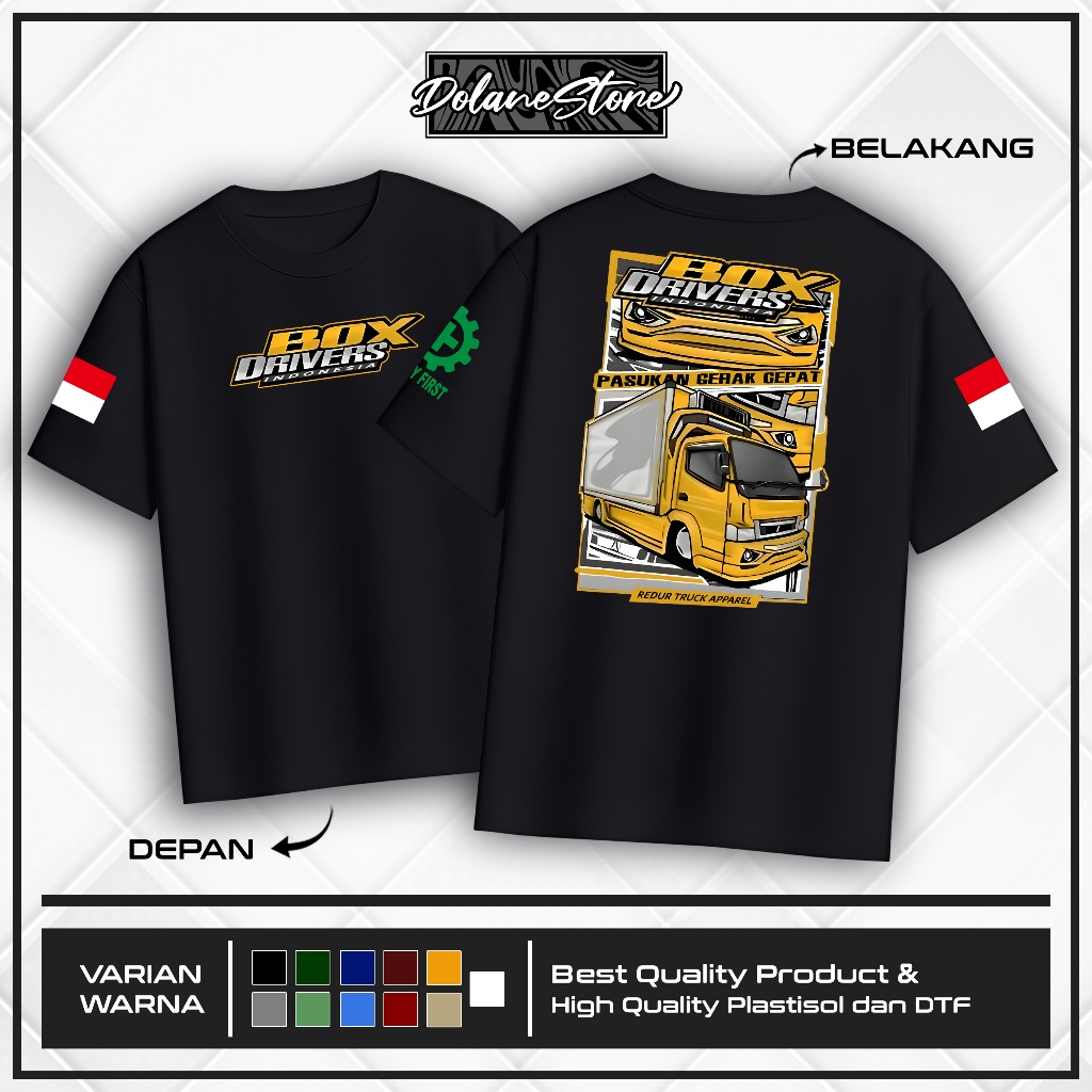 KAOS TRUK BOX DRIVERS PASUKAN GERAK CEPAT - BAJU BOX DRIVERS INDONESIA | FASHION PRIA & WANITA