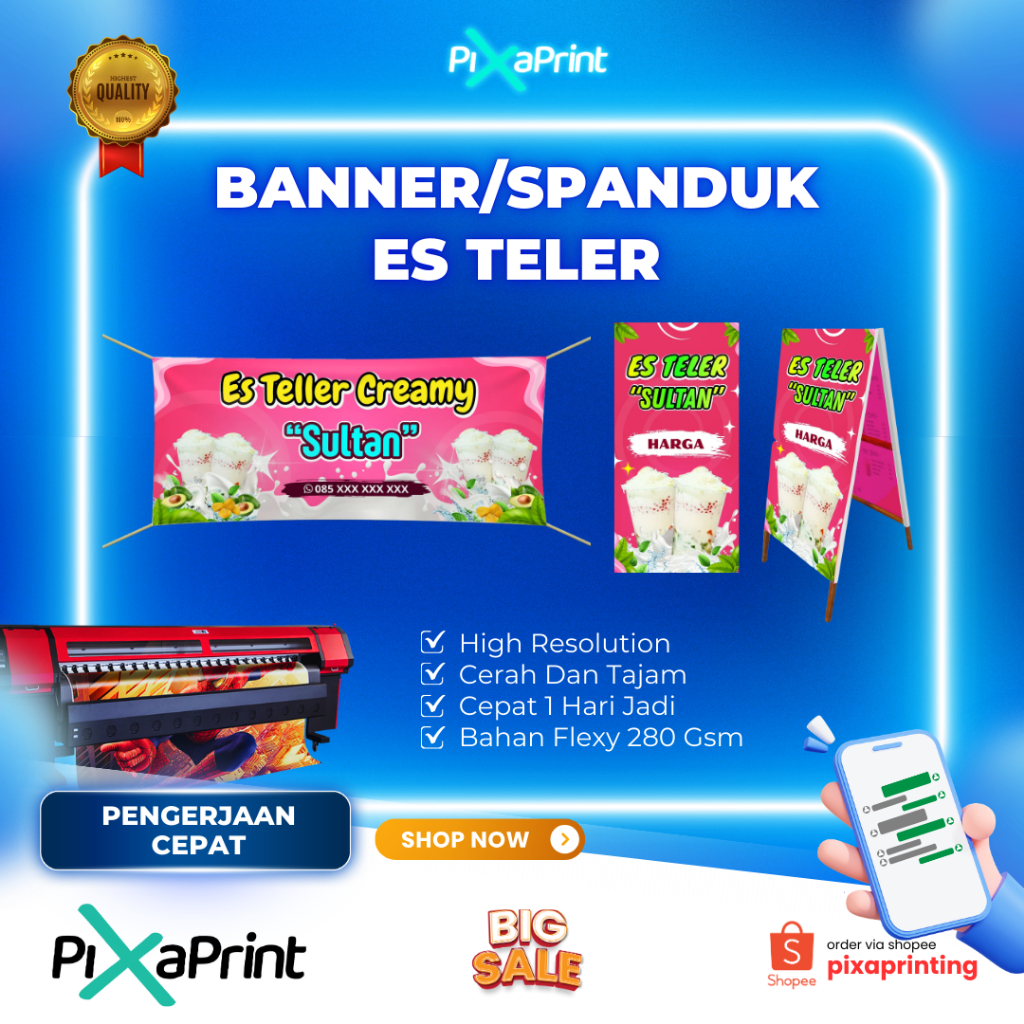 Banner Es Teler Pink Free Desain