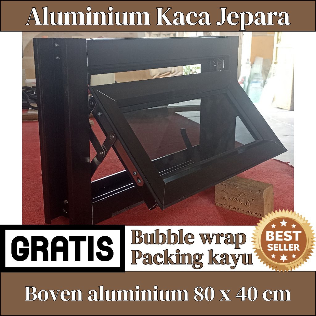 Jendela Boven Aluminium 80 x 40