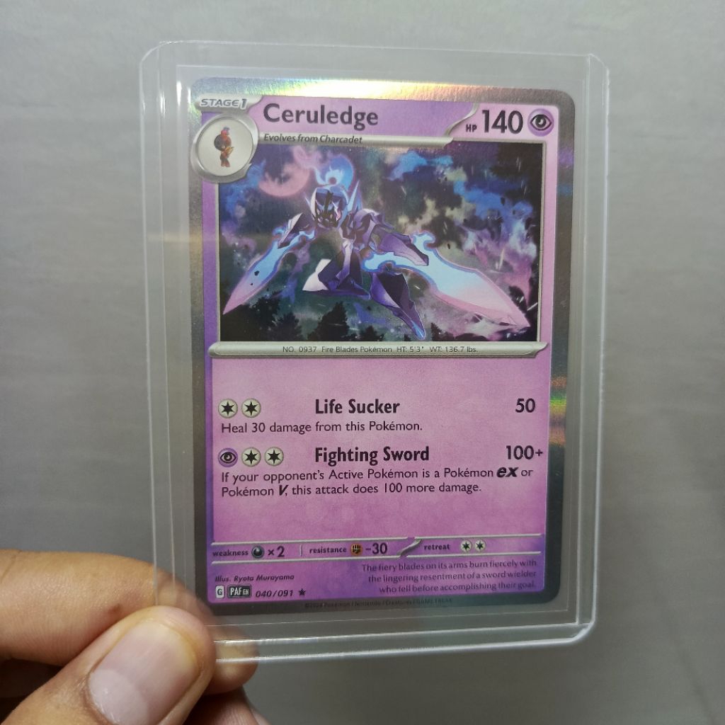 kartu pokemon TCG original holo ceruledge dapat toploader | Kartu pokemon asli langka