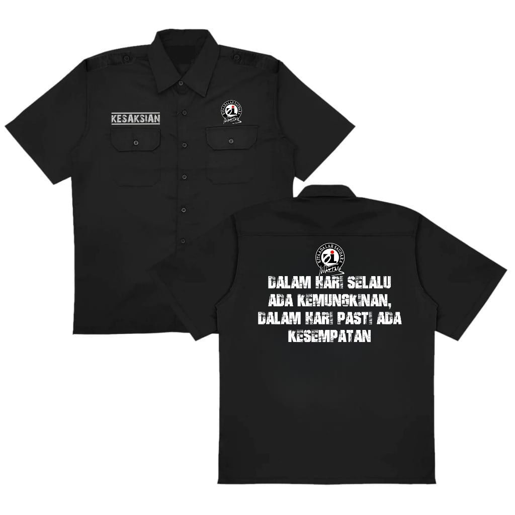 Apage Workshirt Iwan Fals Kesaksian kemeja kerja pdh warna hitam pdl kemeja pria wanita