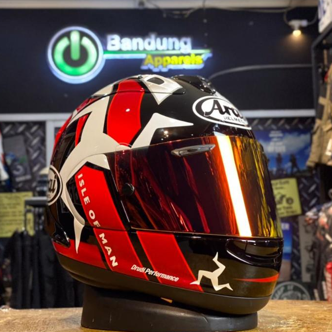 Helm motor full Face Arai Rx7x IOM TT 2022 SNI Isle Of Man new graphic Limited Edition
