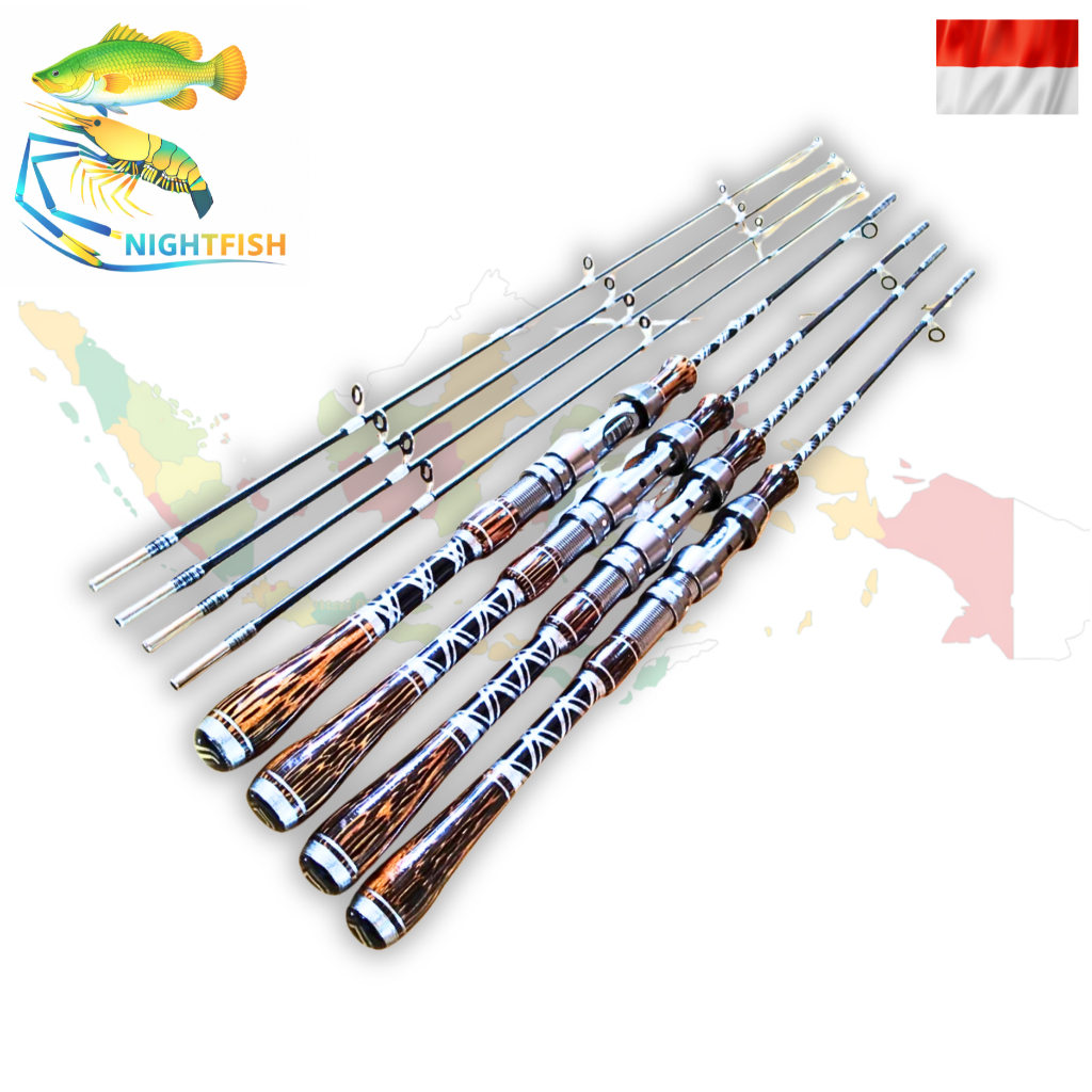 paket 3 joran pancing udang/ikan dengan gagang nibung