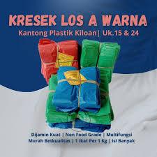 [BERAT 1KG] Kantong Kresek MERK RAJA WARNA HDPE LOS Kiloan uk 15 24 28 35 / Kresek WARNA ORI / Krese