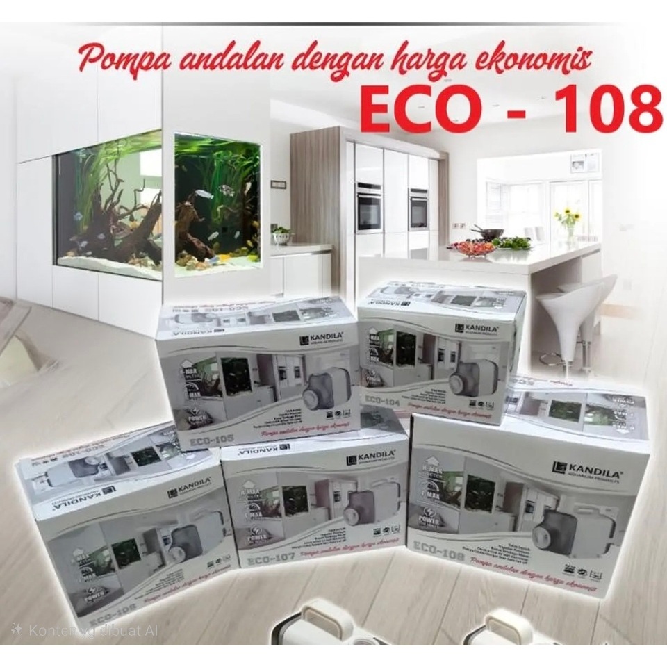 KANDILA ECO 108 Pompa celup kolam koi 6000 liter per jam