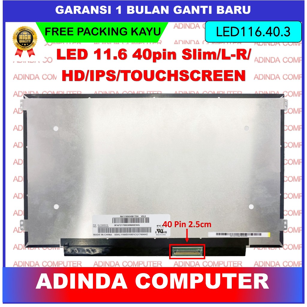 LCD LED Acer Travelmate B3 Spin 11 B311R-33 HD Touch Screen NV116WHM-T04 V8.0