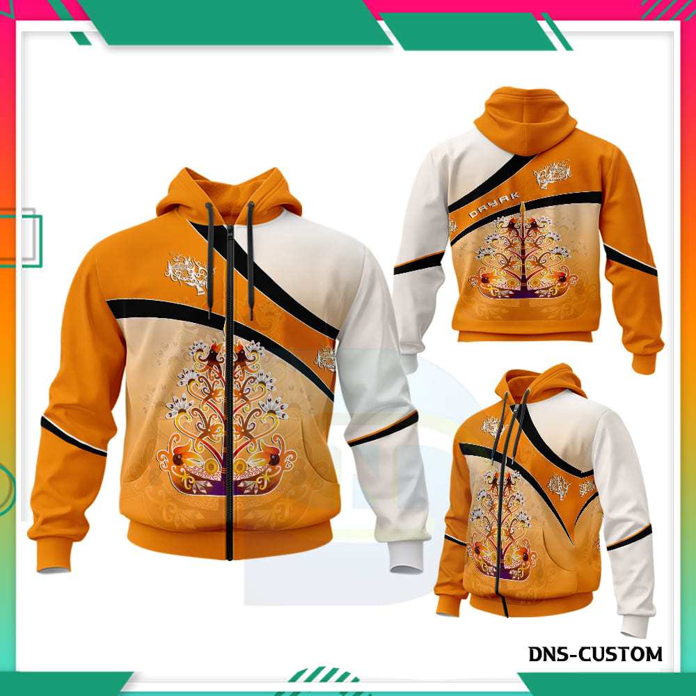 Jaket Jersey Ranting Dayak Pria/Hoodie Ranting Dayak Kalimantan/Jaket Pria Custom