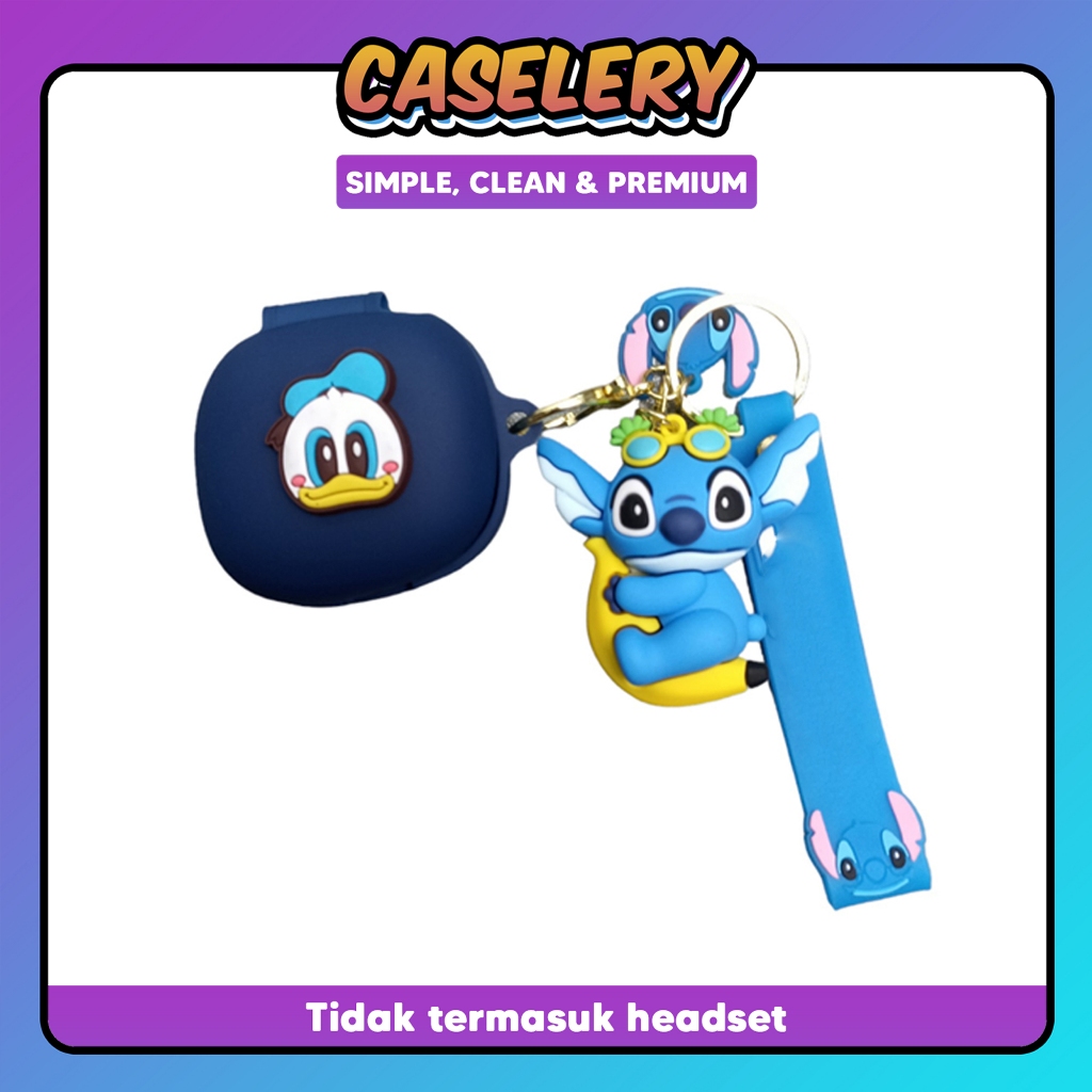 [R50i] Case Karakter Soundcore R50i Anker Stitch Biru Premium Quality Soft Silicon