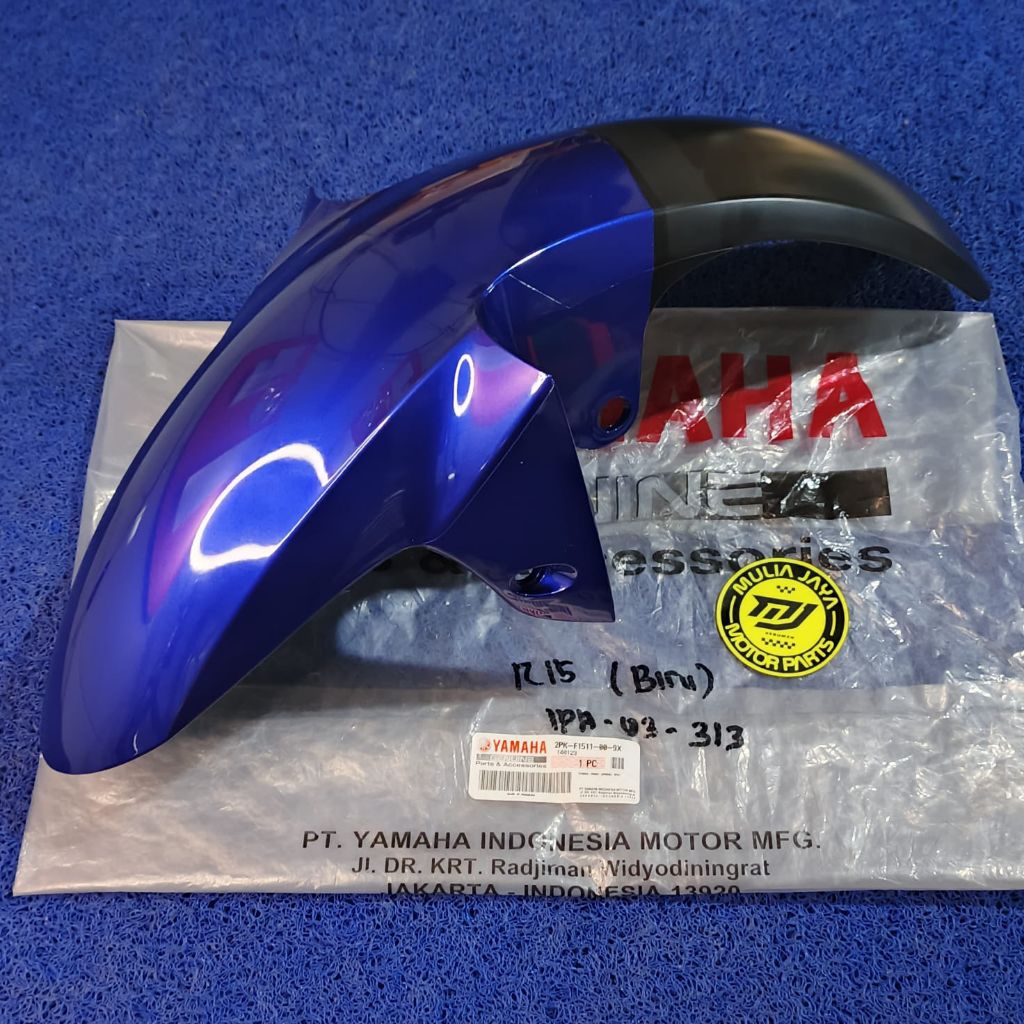 SLEBOR SPAKBOR DEPAN ATAU FENDER FRONT YAMAHA R15 R-15 OLD LAMA V1 V2 BIRU ORIGINAL YGP 2PK-F1511-00