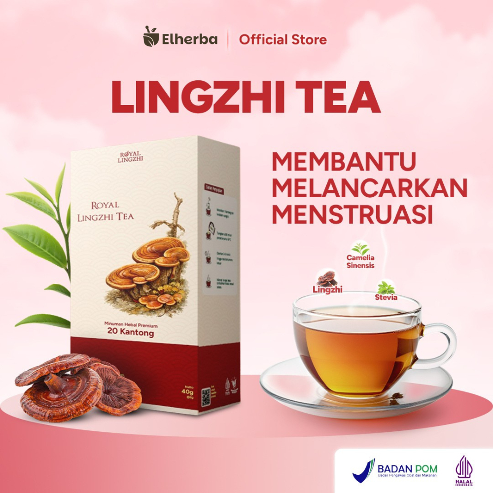 Royal Lingzhi Tea - Teh Herbal Alami Bantu Lancarkan Haid Mencerahkan Kulit Atasi BPOM Telat Haid Ny