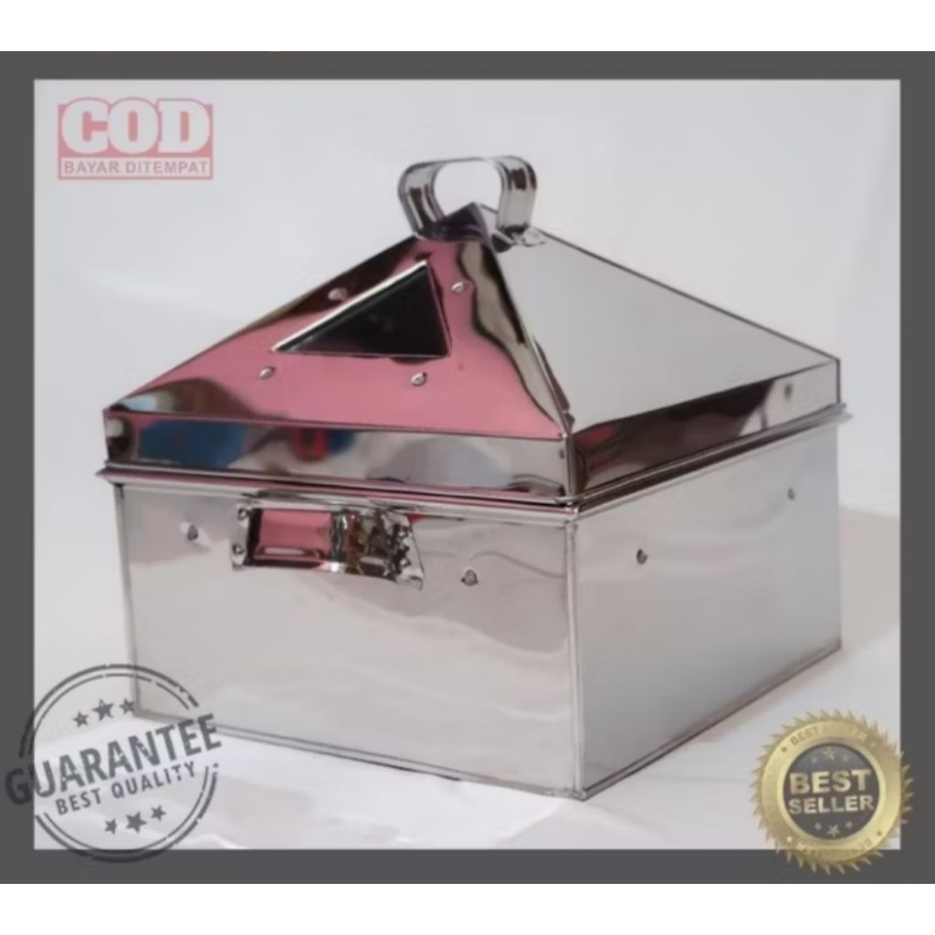Klakat Kukusan Kotak Persegi Dimsum Bahan Stainless / Klakat Kukusan Stainless Berkualitas 30cm - 45