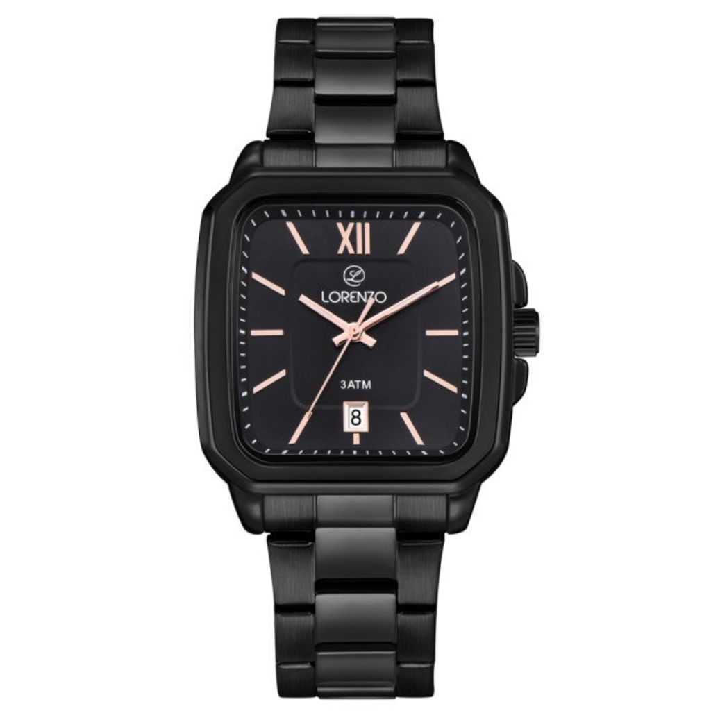 Jam Tangan Pria Lorenzo 5111 Analog Tgl Aktif Stainless Steel Original Garansi 1 Tahun