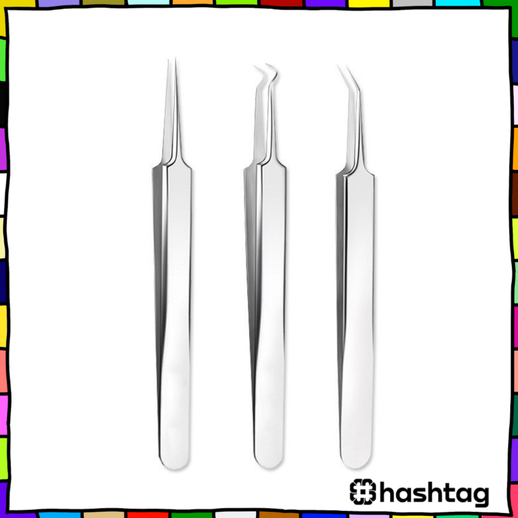 Hastag_iD alat ekstraksi komedo / pinset untuk menghilangkan komedo tertutup, milia, dan komedo hita