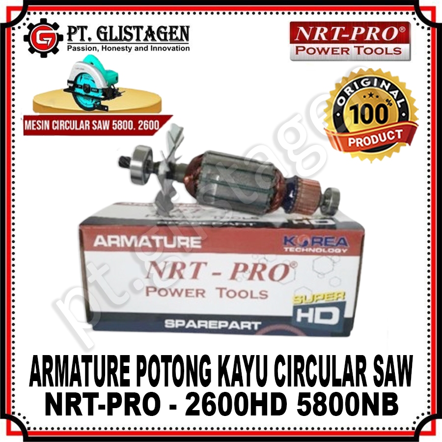 NRT-PRO 5800NB 2600HD  Armature Angker Mesin Potong Kayu Circular Saw 7" Inch 5800 NB 2600 HD ORIGIN