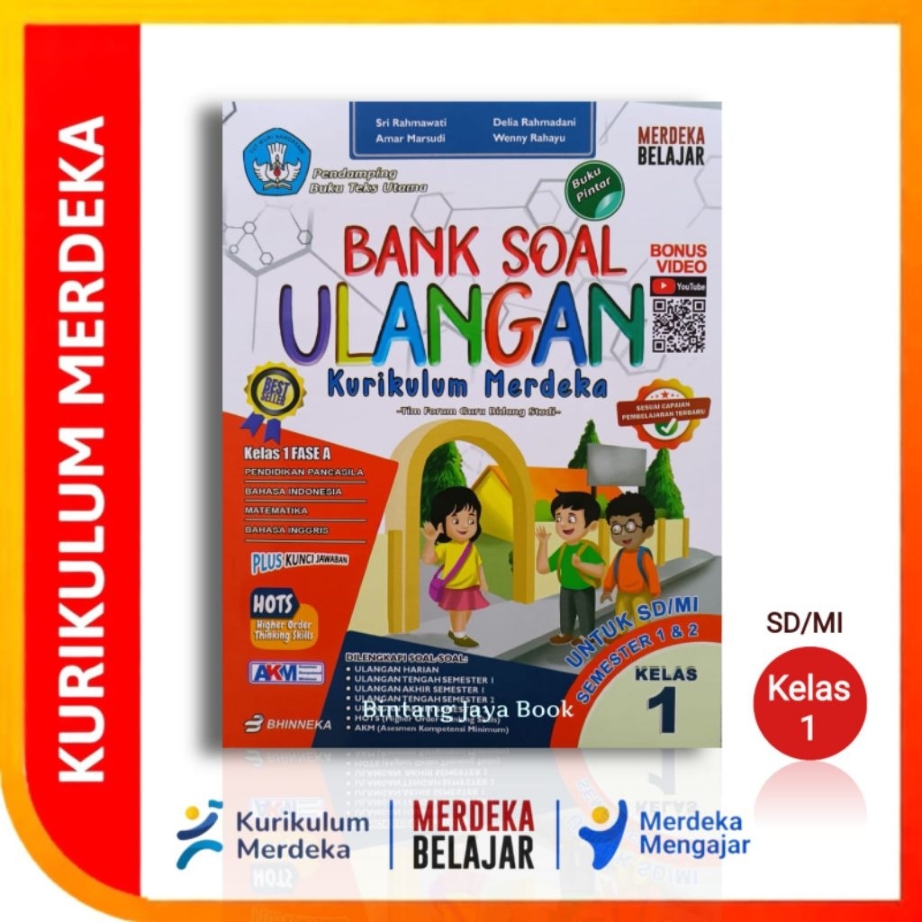 Buku Bank Soal Kurikulum Merdeka Kelas 1 SD/MI - Buku Bank Soal SD Kelas 1 Kurikulum Merdeka