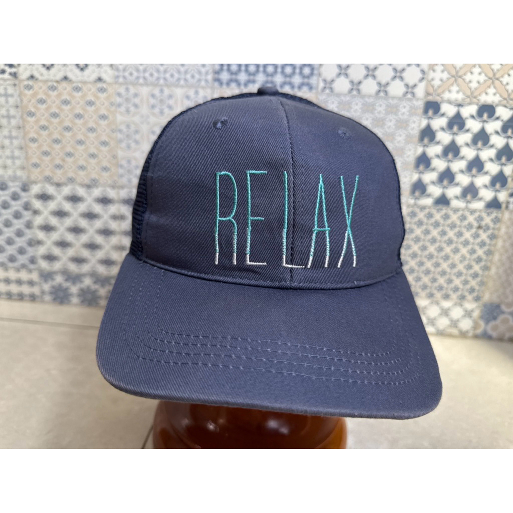 Topi Second Brand Branded Trucker RELAX White Tag Bahan Tebal