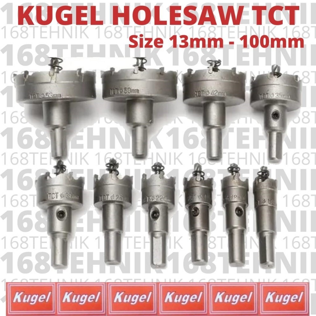 Kugel TCT 12–100mm Set / Hole Saw TCT / Mata Bor Besi Kugel