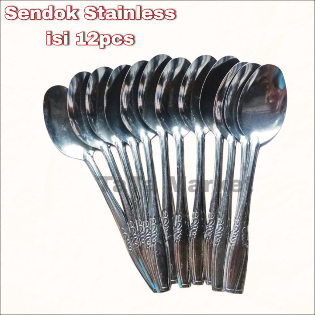 SENDOK MAKAN STAINLESS isi 12 pcs / Sendok Makan isi selusin / Garpu