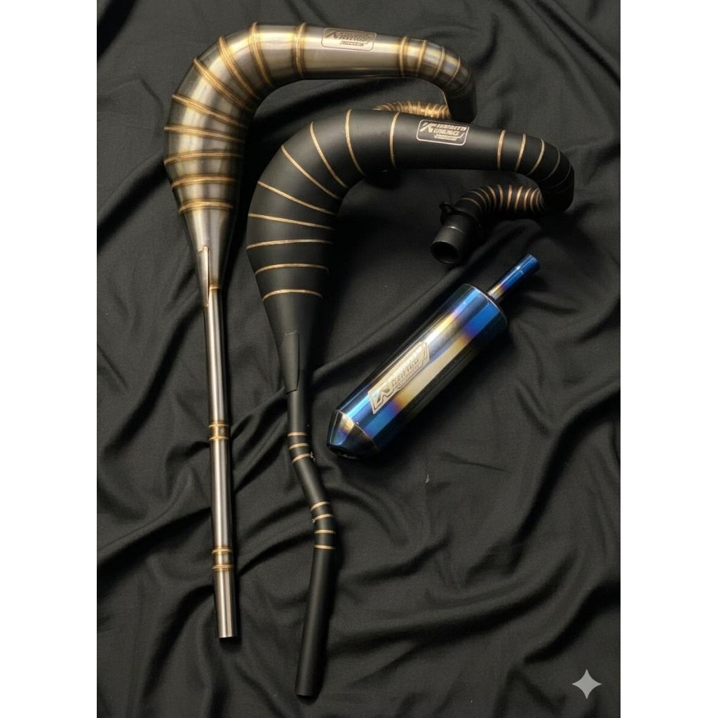 knalpot motor suzuki TS 125 stainless exhaust 2stroke engine Nagata racing exhaust