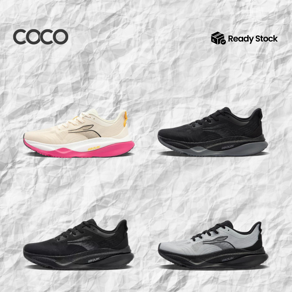 Sepatu Running 361 Degrees Blazing Flame 4 abu-abu hitam -  All Colourway