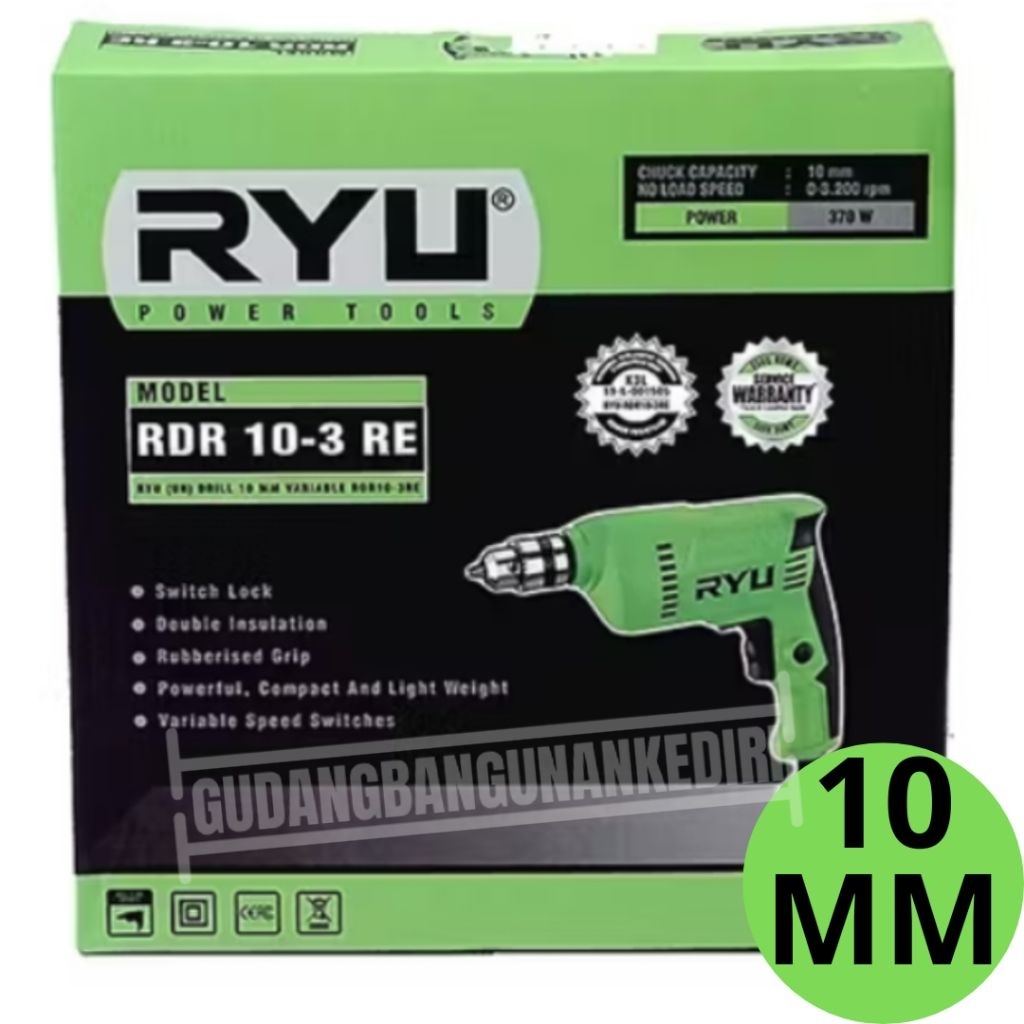 RYU mesin bor listrik 10MM RDR10 - 3RE RDR 10 - 3 RE