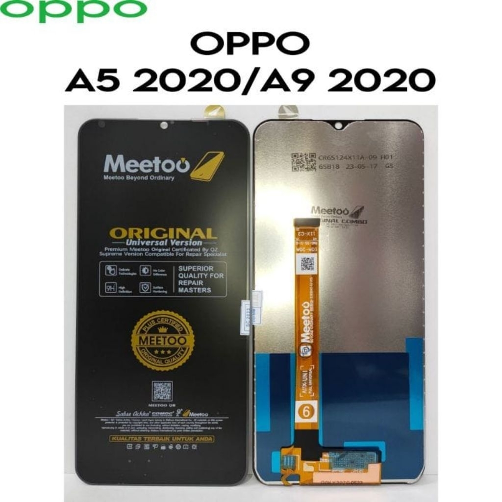 Meetoo LCD Touchsreen Oppo A5 2020 - Original OEM Kualitas tinggi