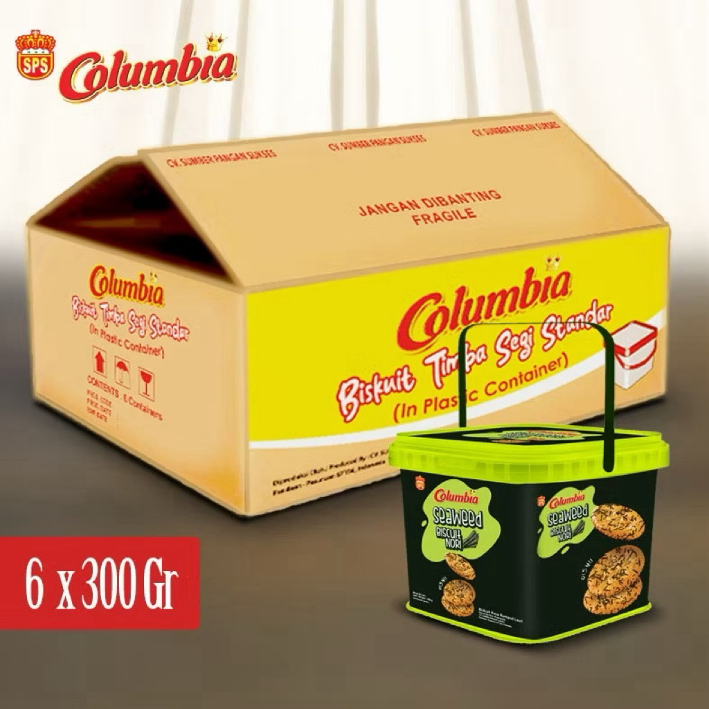 [ 1 Dus Isi 6 Pcs ] Biskuit Columbia Rasa Rumput Laut / Biskuit Timba Nori