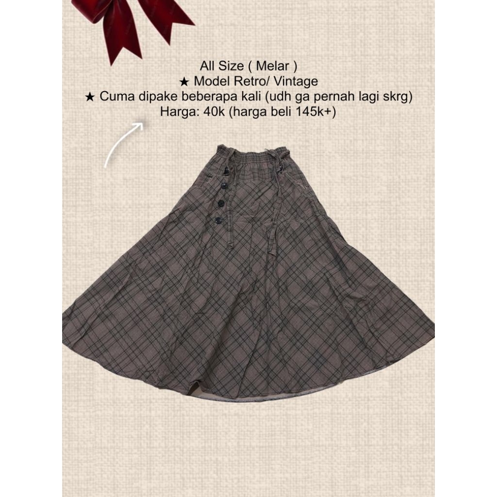 Rok Vintage Retro Wanita