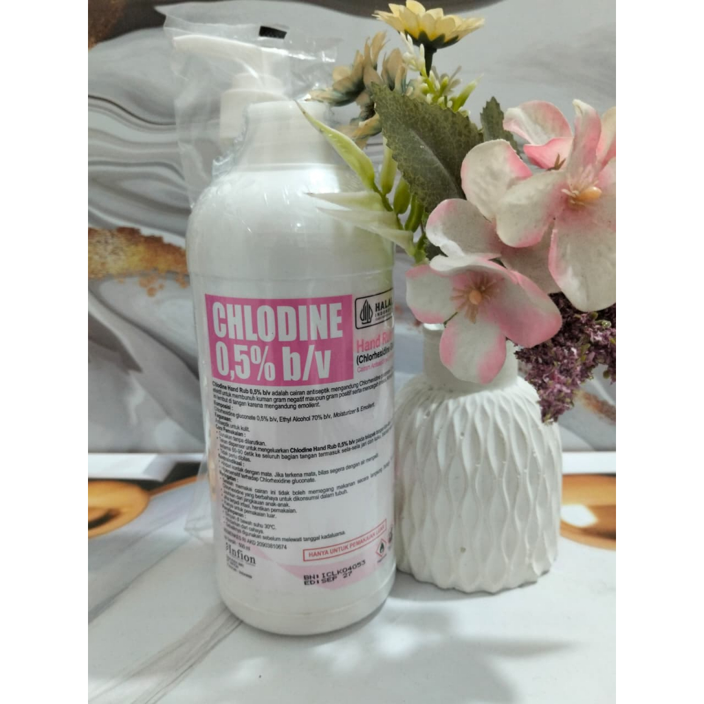 Chlodine 0.5% 500ml Membunuh Kuman Gram Negatif Positif Lembut Tangan 500ml